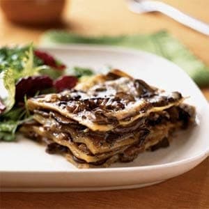 Mushroom lasagne