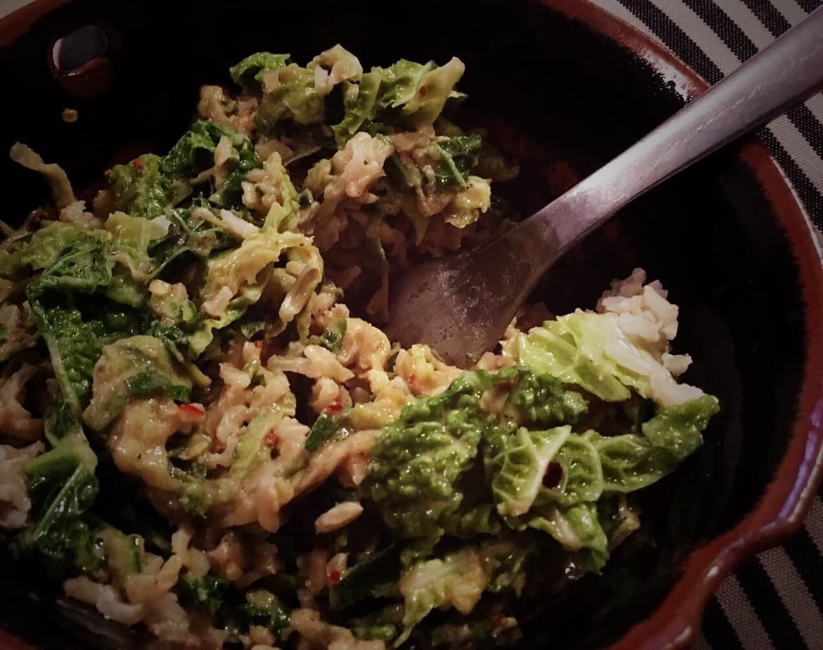 Satay Spiralized Vegetable Stir Fry Rice Bowl