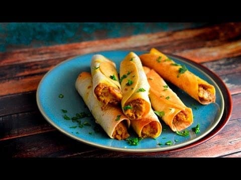 Sweetcorn and Pinto Bean Flautas